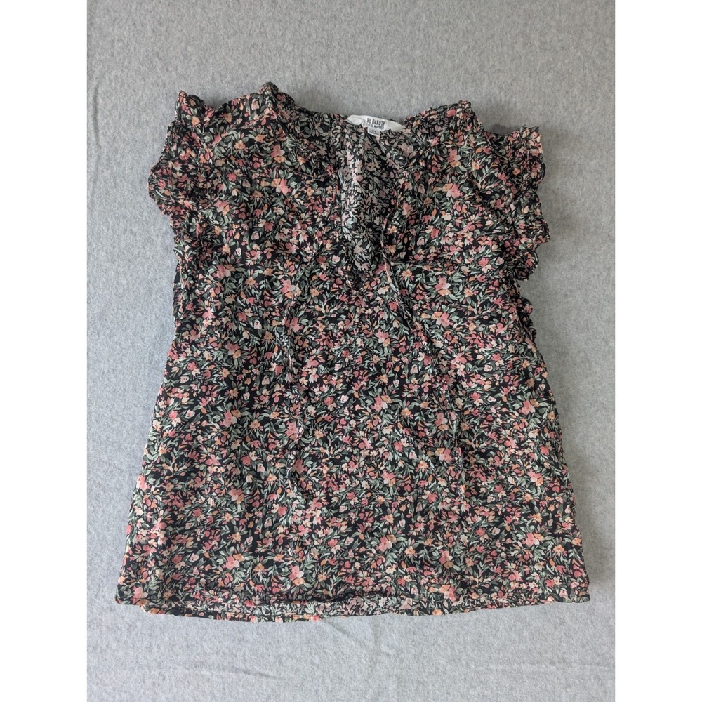 BB Dakota by Steve Madden Women's Ditsy Sleeveless Top in Black Floral, Medium